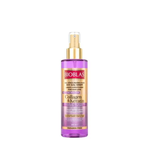 Bioblas Collagen & Keratin Liquid Conditioner 200 ml – odżywka w sprayu bez spłukiwania